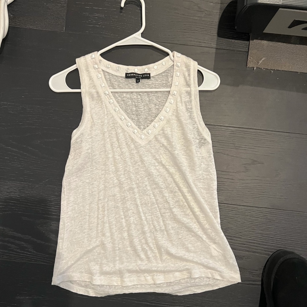 Generation love white tank top